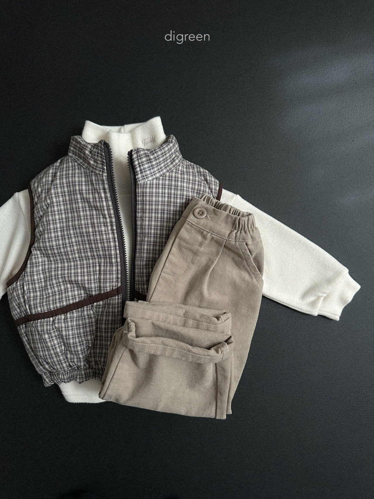 《予約》Minimal Pin Tuck pants / digreen