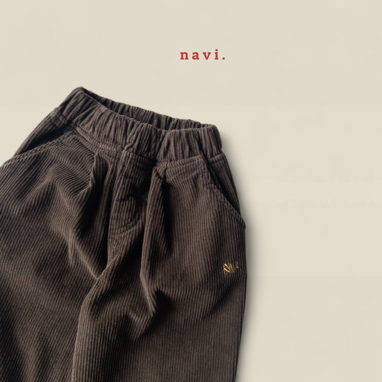 《予約》High Corduroy Pants / NAVI.