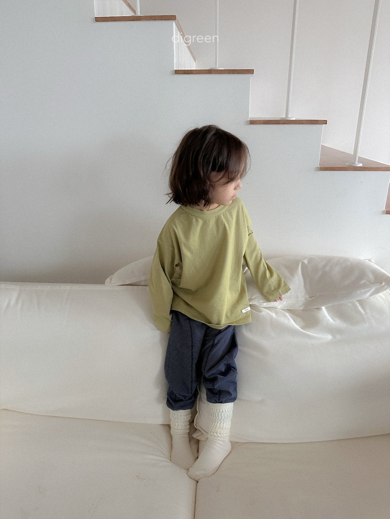 《予約》Stripe Jogger Leggings / digreen