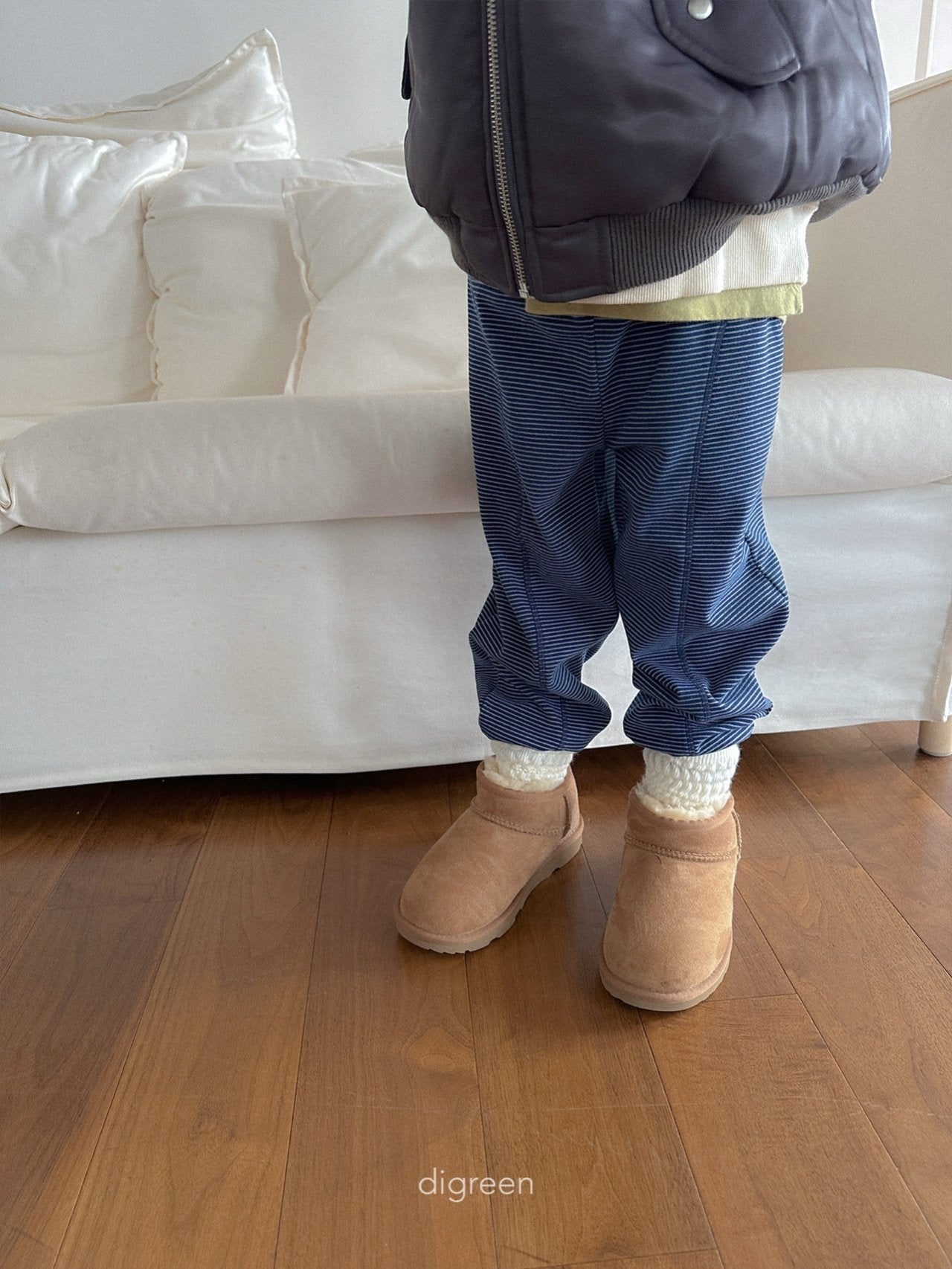 《予約》Stripe Jogger Leggings / digreen