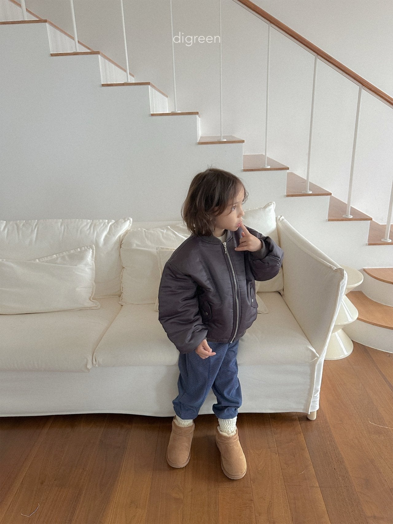 《予約》Stripe Jogger Leggings / digreen