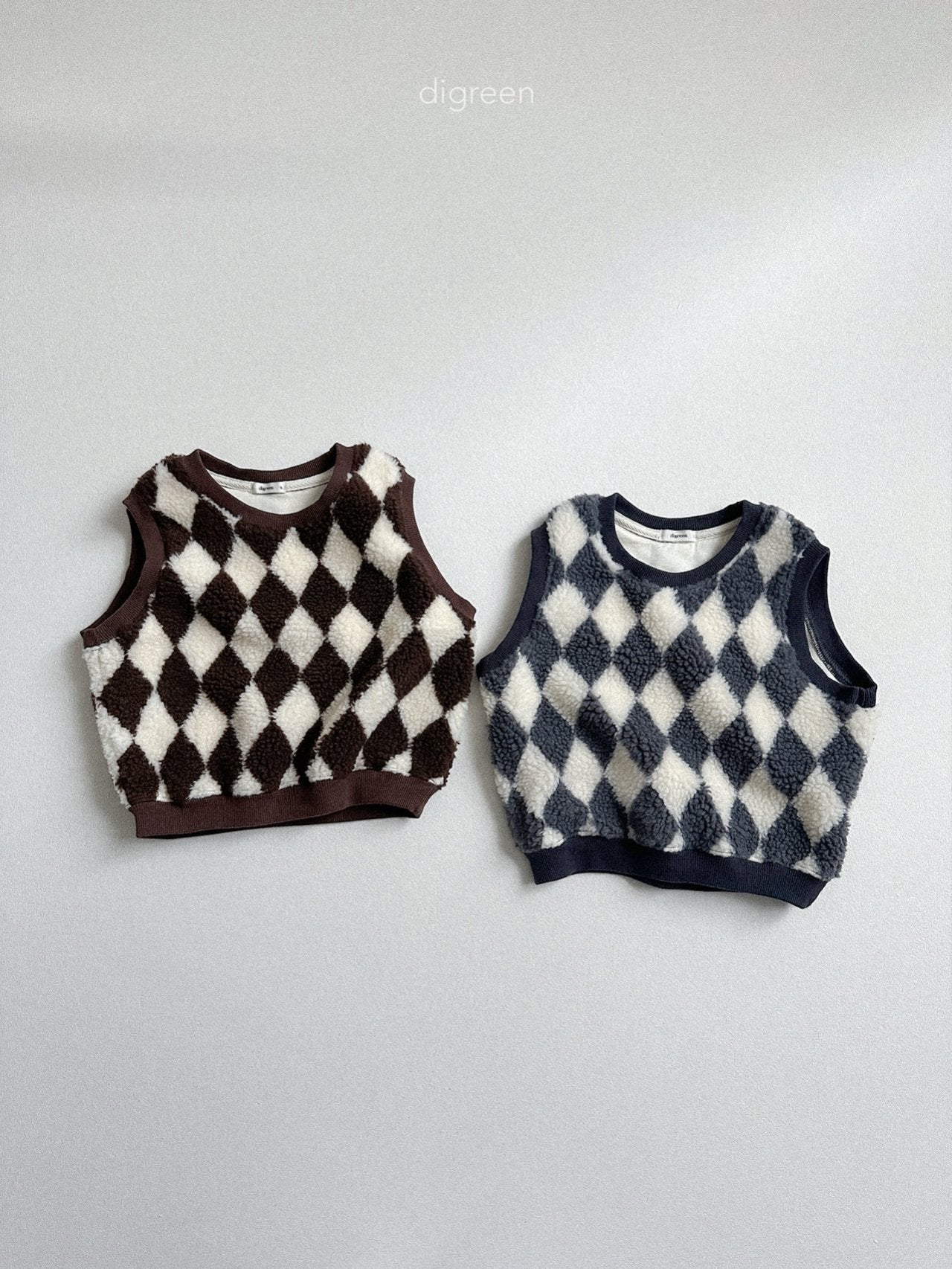 《予約》Argyle Vest / digreen