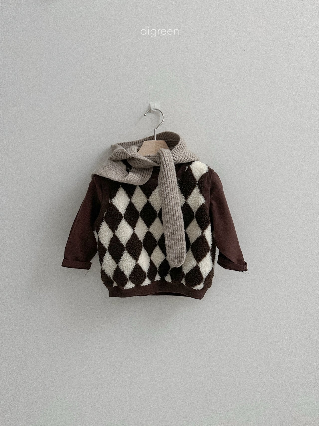 《予約》Argyle Vest / digreen