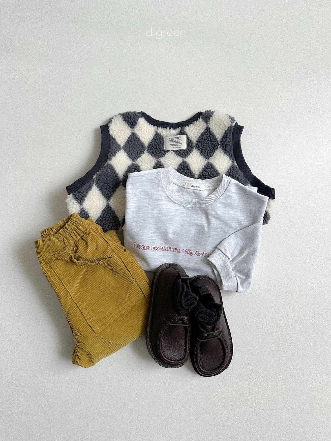 《予約》Argyle Vest / digreen