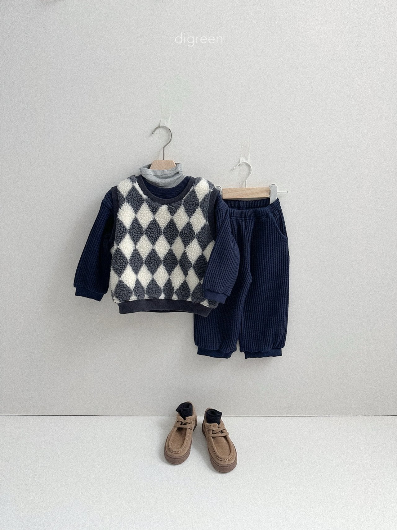 《予約》Argyle Vest / digreen