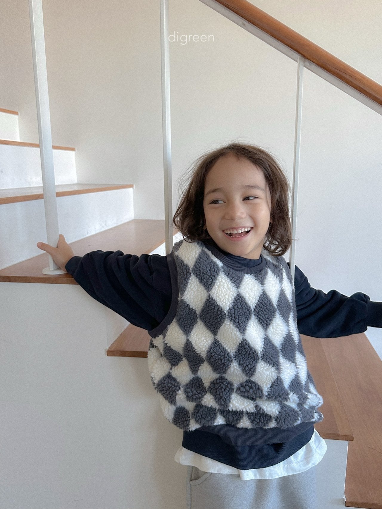 《予約》Argyle Vest / digreen