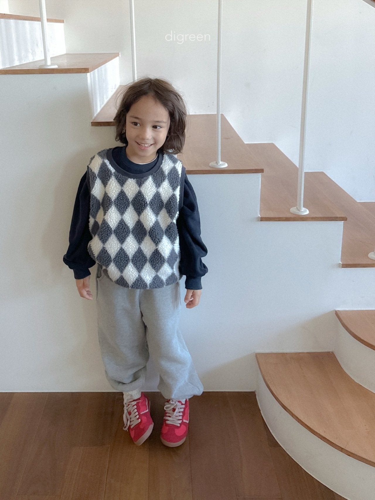 《予約》Argyle Vest / digreen