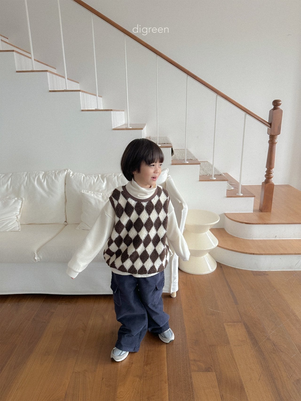 《予約》Argyle Vest / digreen