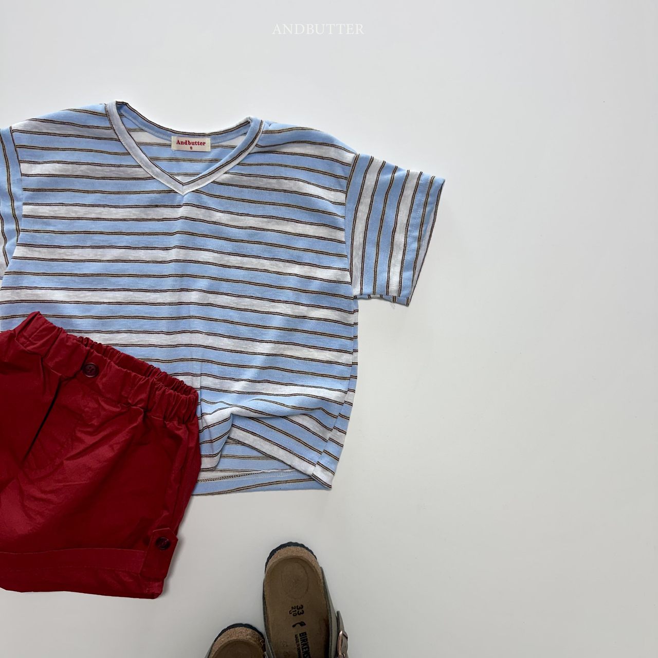 《予約》Summer V-Neck Tee / andbutter