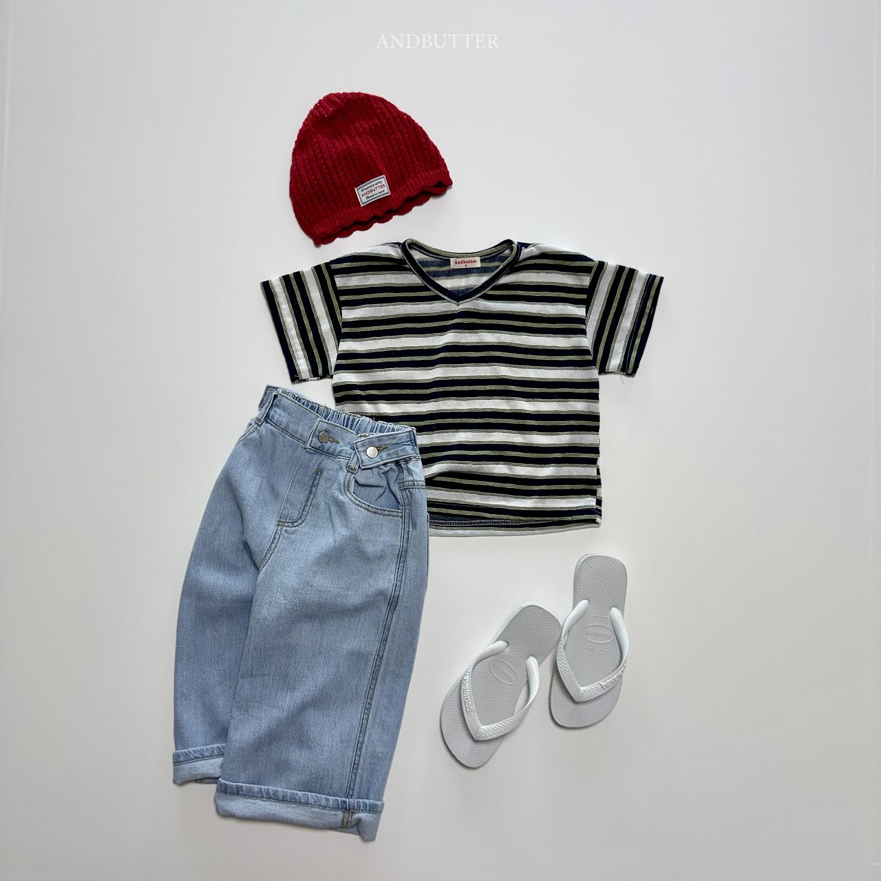 《予約》Summer V-Neck Tee / andbutter