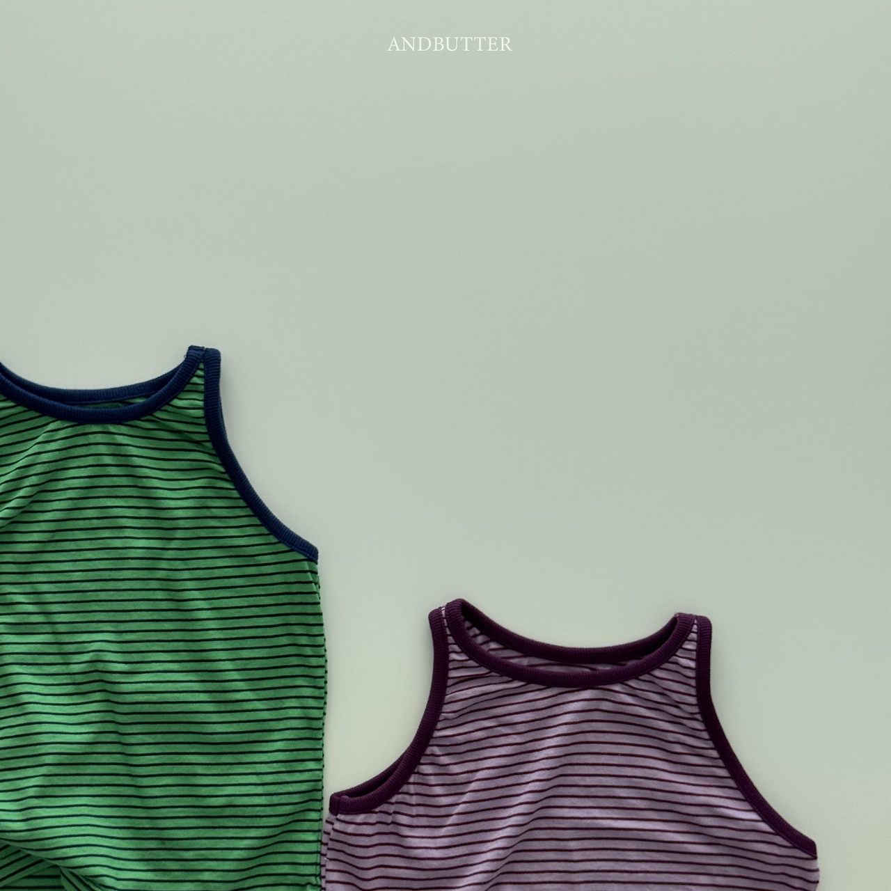 《予約》Vivid Stripe Sleeveless / andbutter