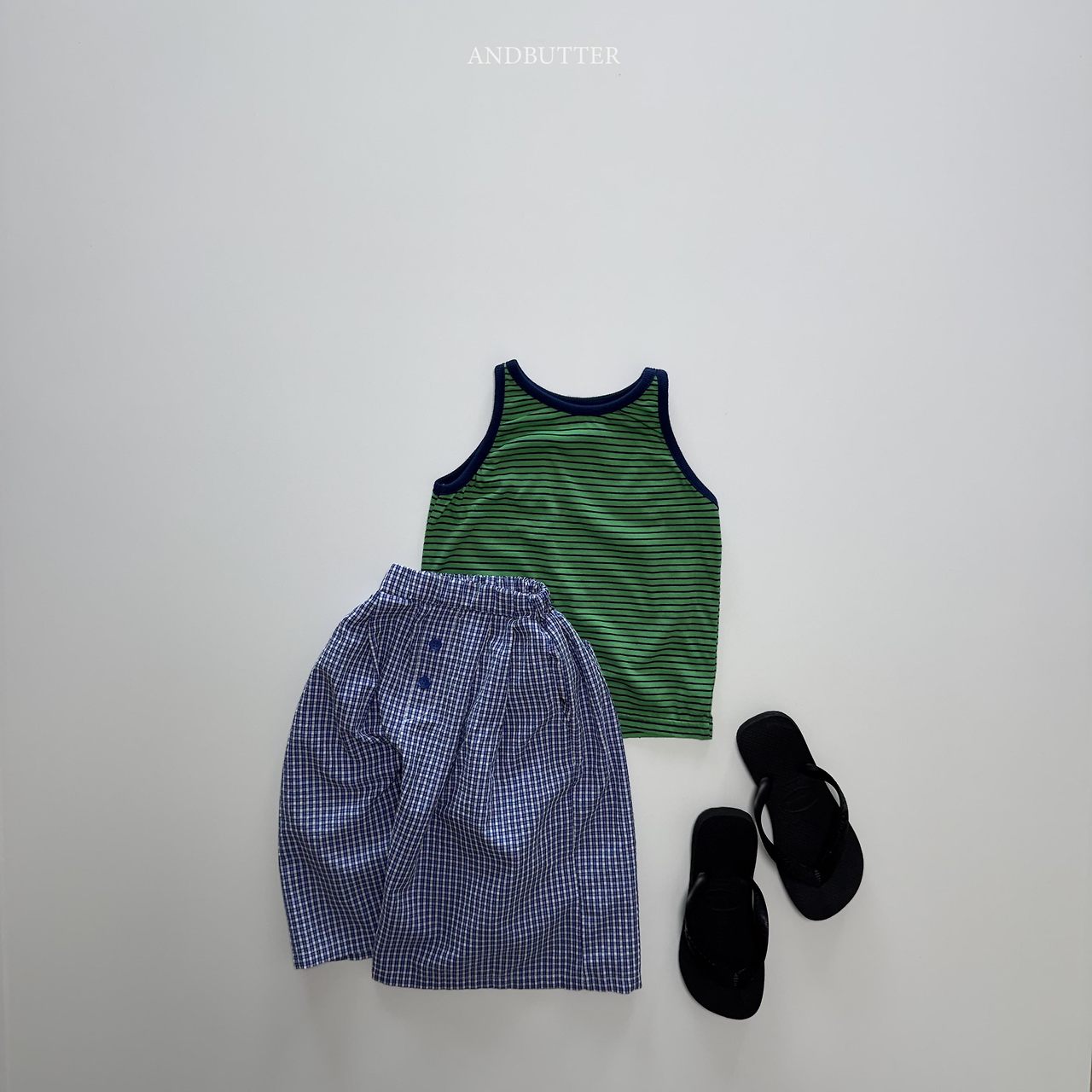 《予約》Vivid Stripe Sleeveless / andbutter