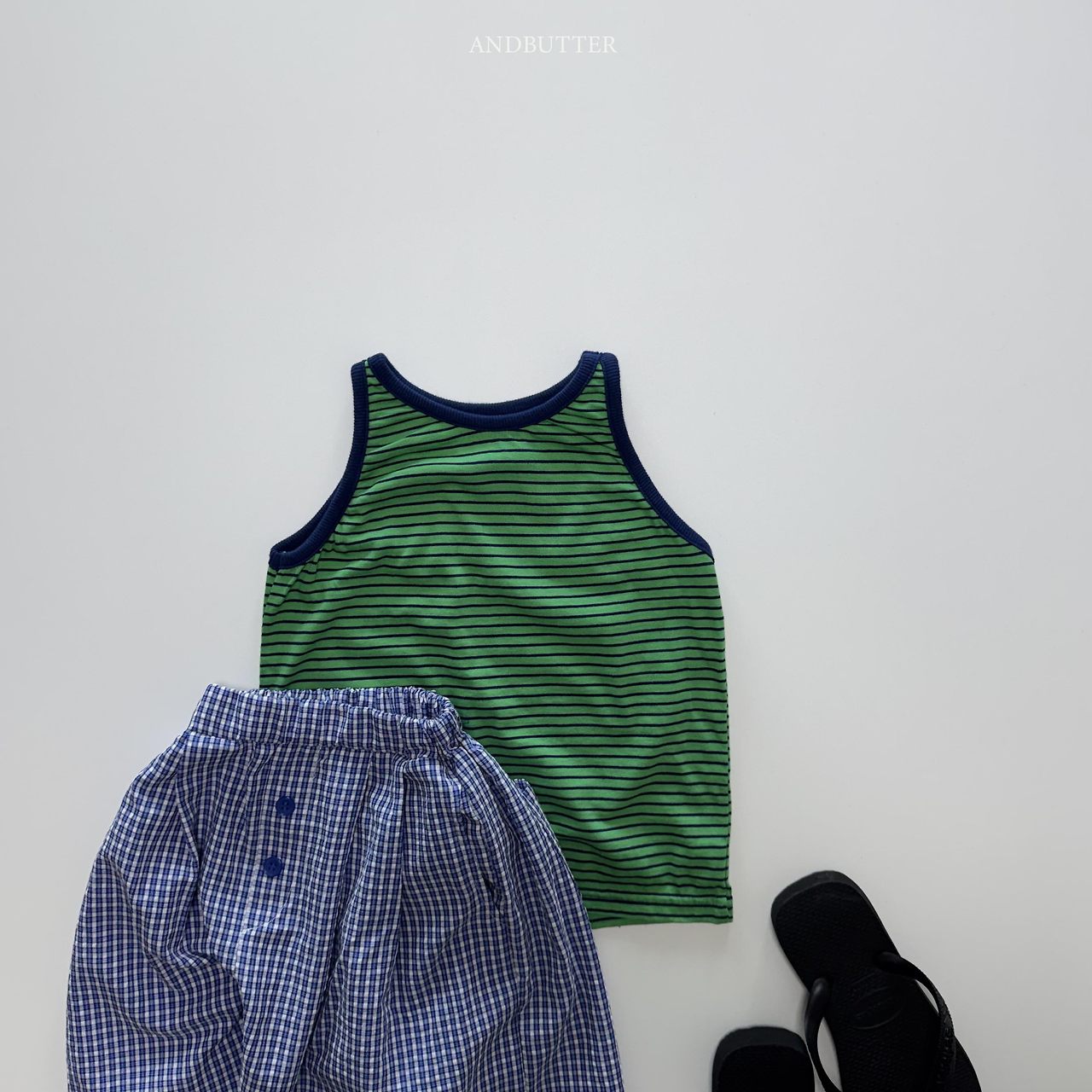 《予約》Vivid Stripe Sleeveless / andbutter