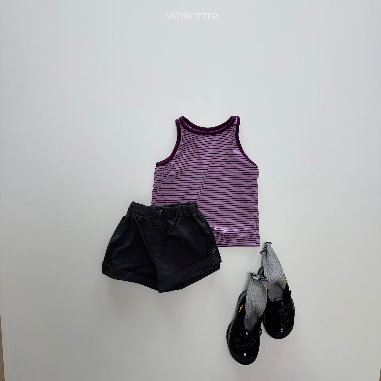 《予約》Vivid Stripe Sleeveless / andbutter
