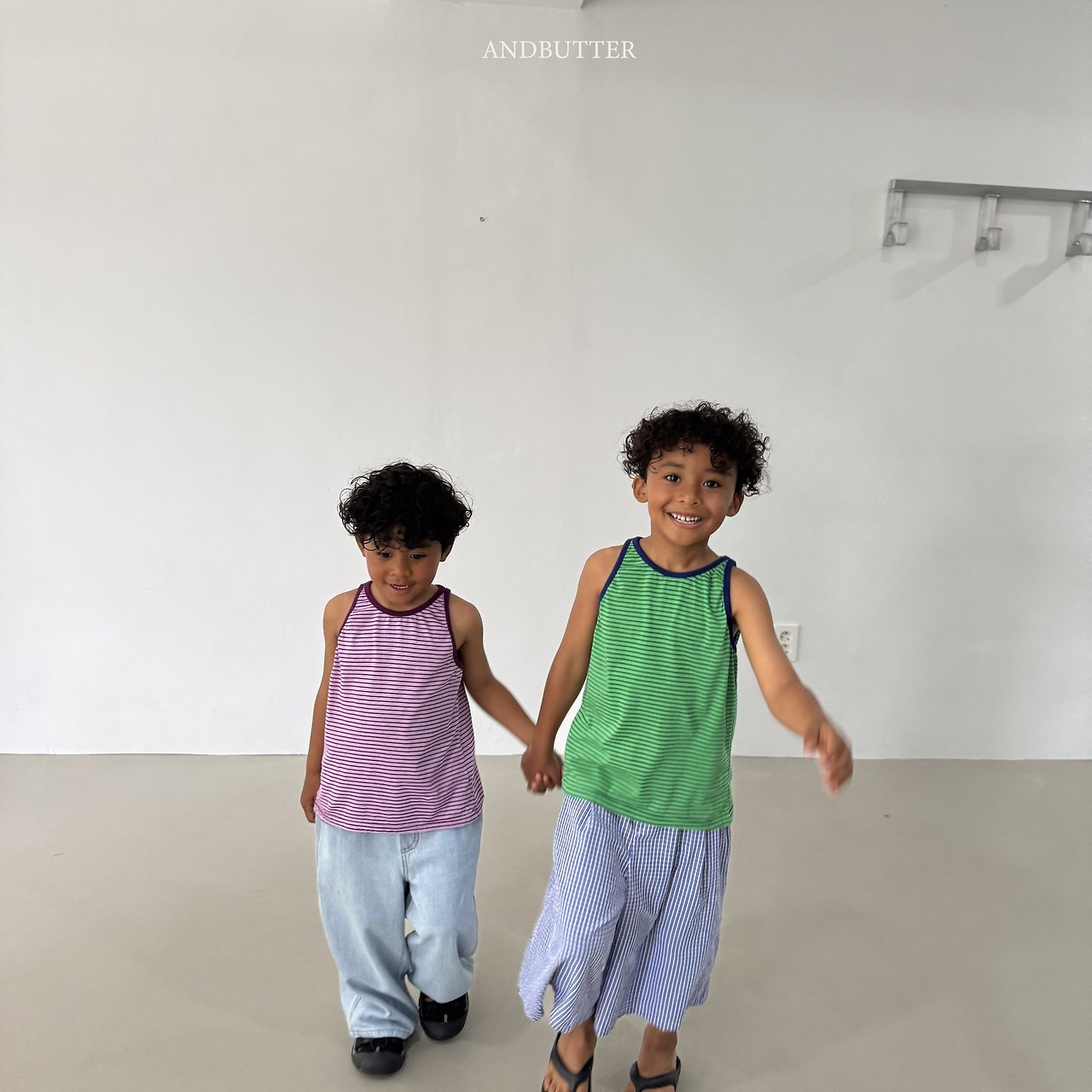 《予約》Vivid Stripe Sleeveless / andbutter