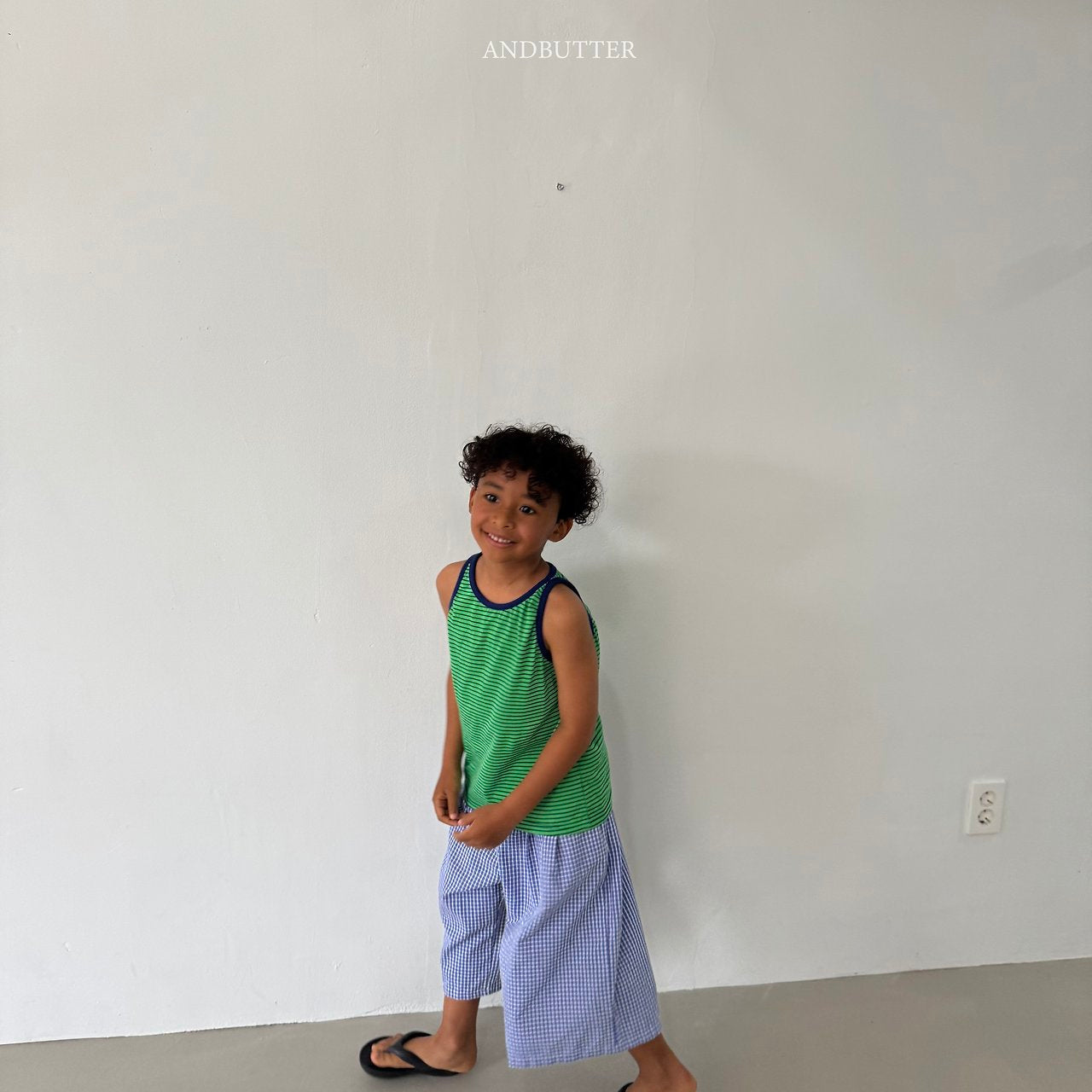 《予約》Vivid Stripe Sleeveless / andbutter