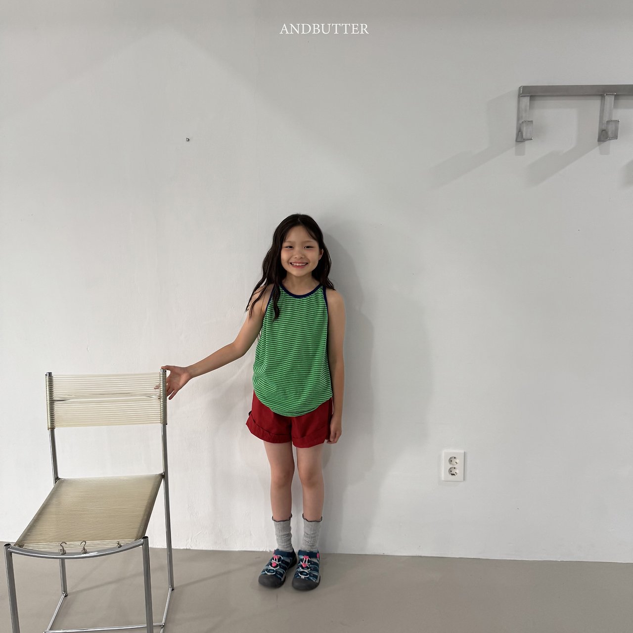 《予約》Vivid Stripe Sleeveless / andbutter