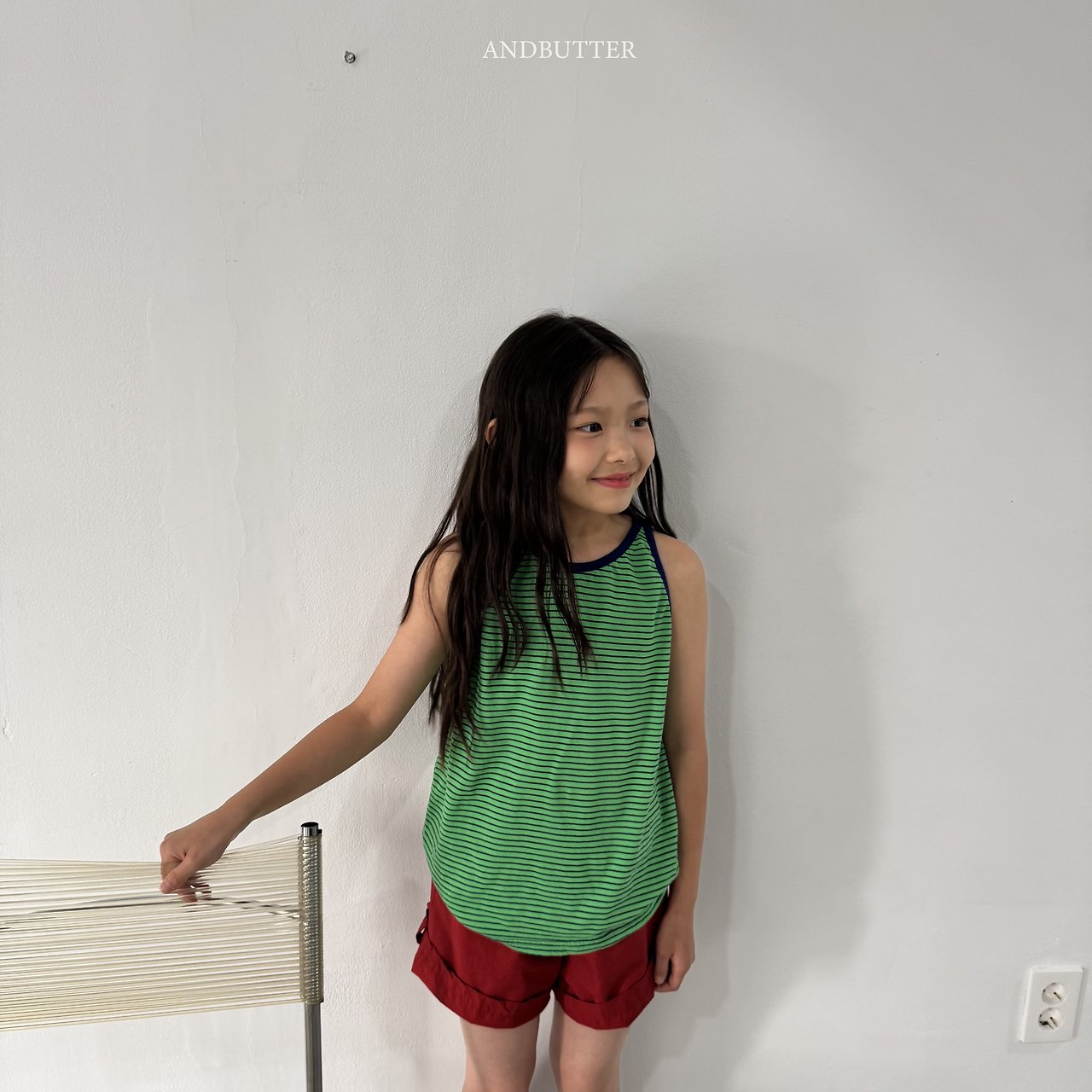 《予約》Vivid Stripe Sleeveless / andbutter