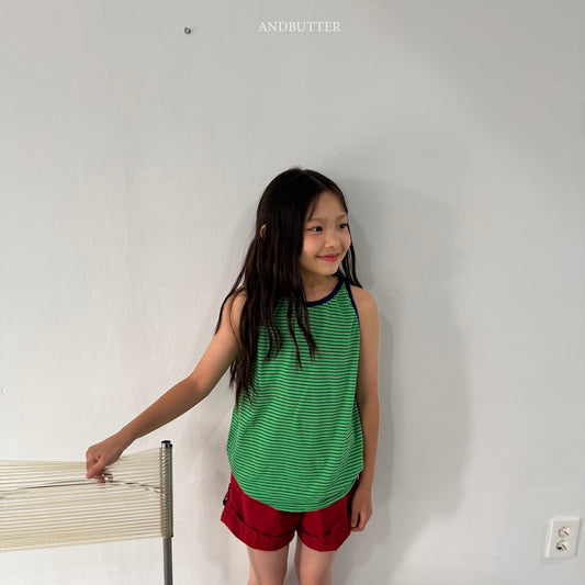 《予約》Vivid Stripe Sleeveless / andbutter