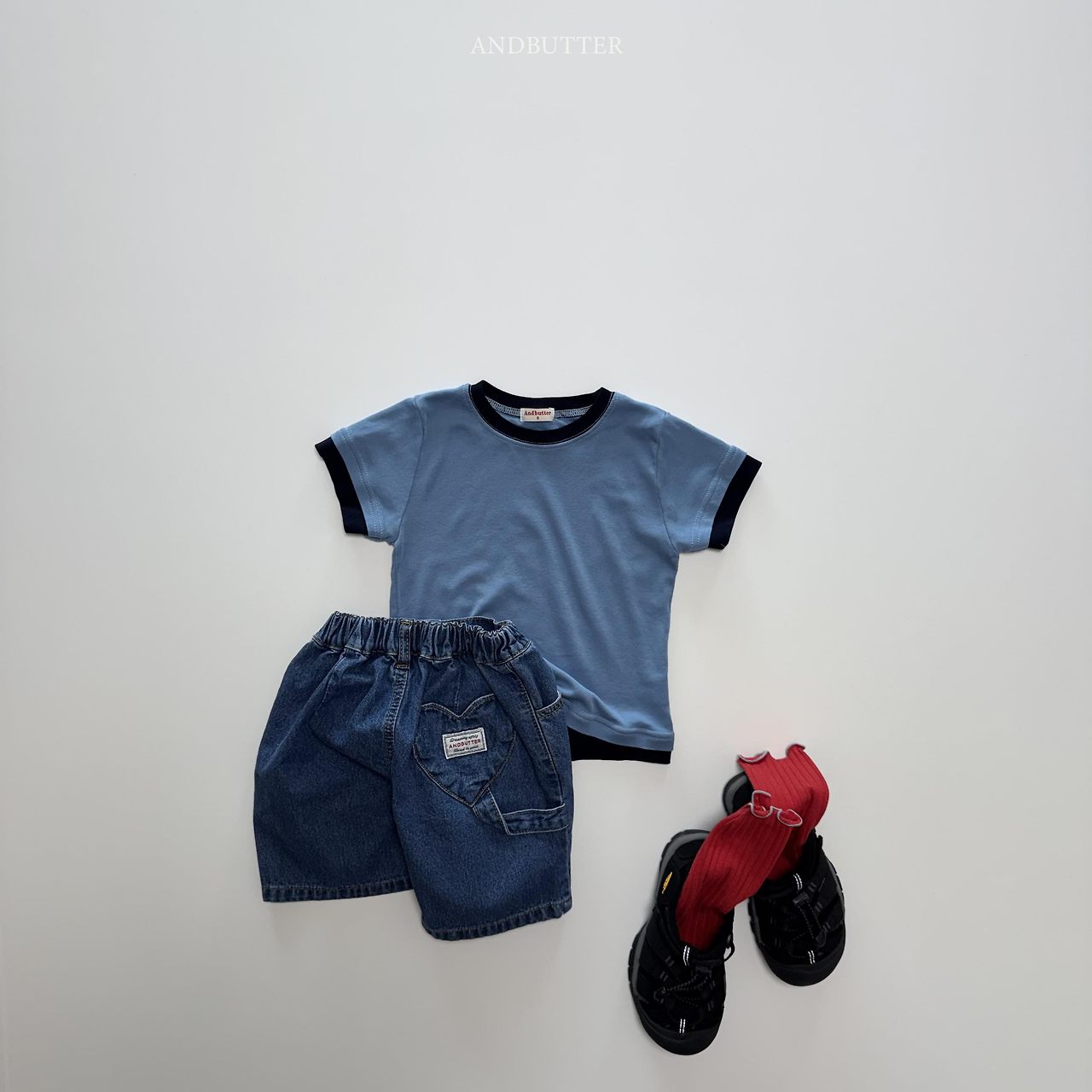 《予約》Color Match T-Shirt / andbutter
