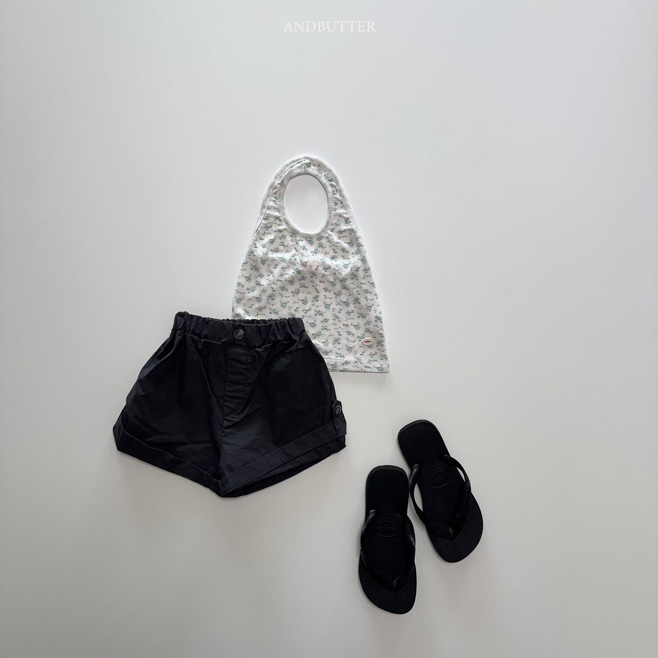《予約》Tencel Flower Halter Neck / andbutter