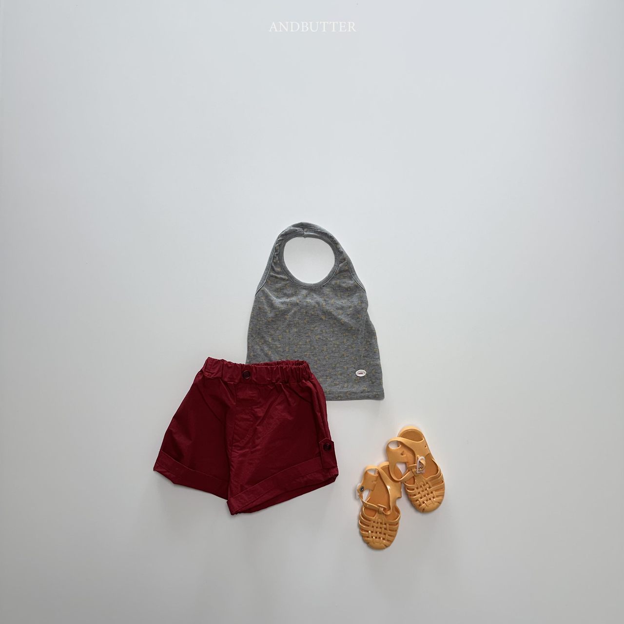《予約》Tencel Flower Halter Neck / andbutter
