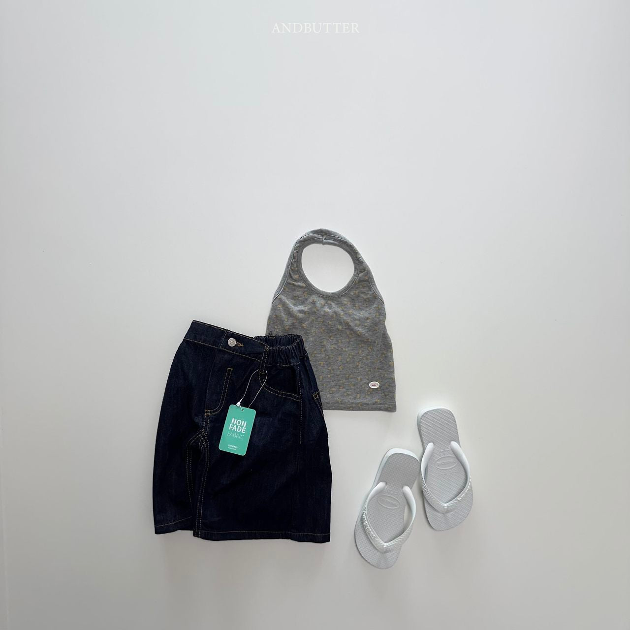 《予約》Tencel Flower Halter Neck / andbutter