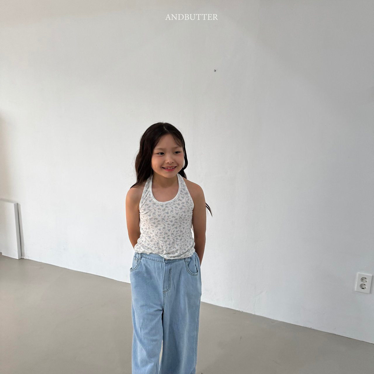 《予約》Tencel Flower Halter Neck / andbutter