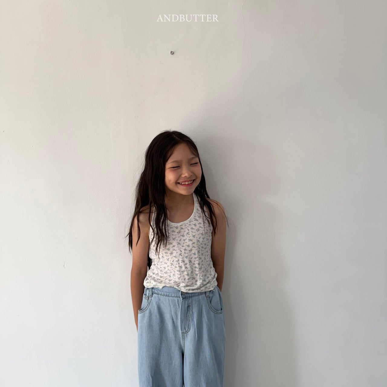 《予約》Tencel Flower Halter Neck / andbutter