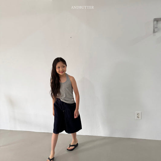 《予約》Tencel Flower Halter Neck / andbutter