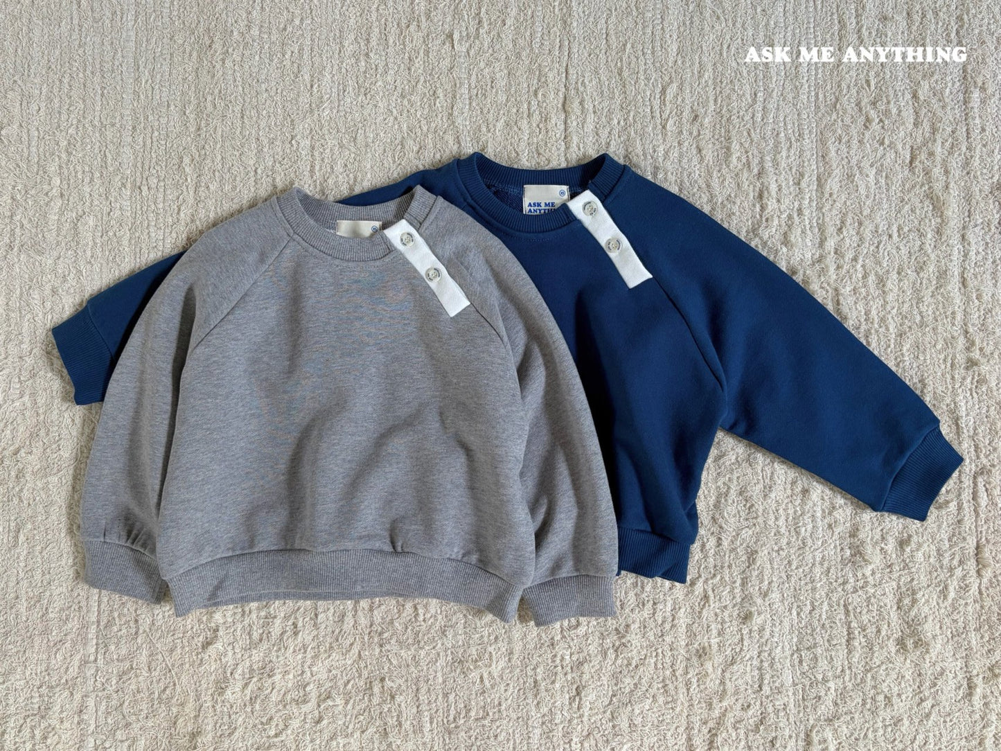 《予約》Button-Down Sweatshirt / ASK ME ANYTHING