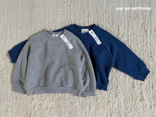 《予約》Button-Down Sweatshirt / ASK ME ANYTHING