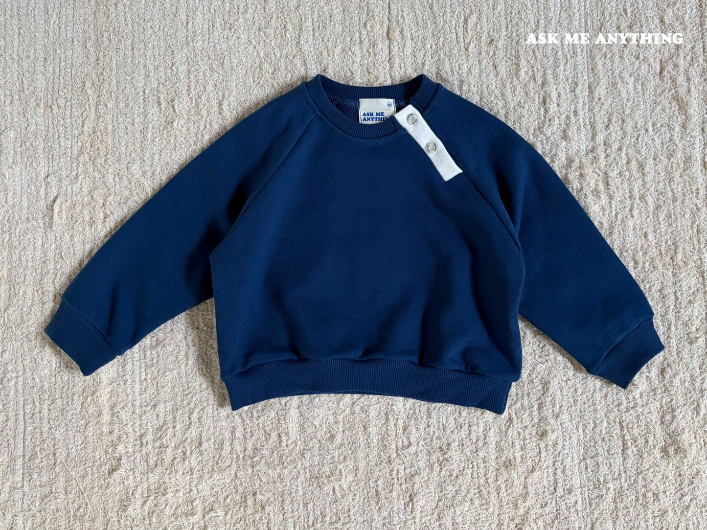《予約》Button-Down Sweatshirt / ASK ME ANYTHING
