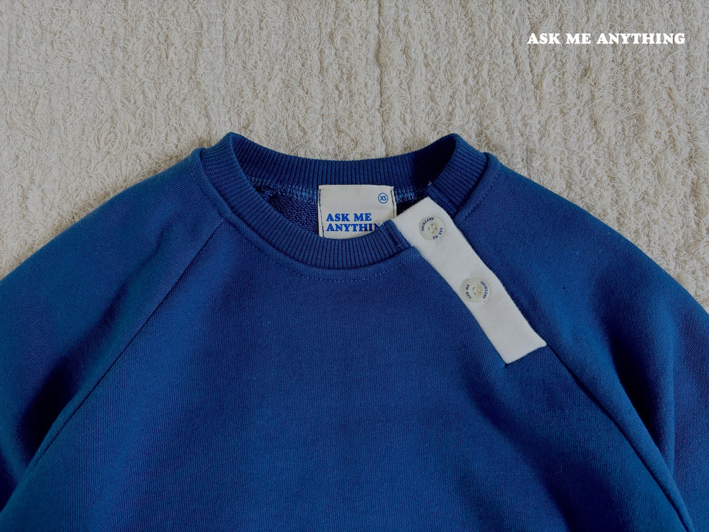 《予約》Button-Down Sweatshirt / ASK ME ANYTHING