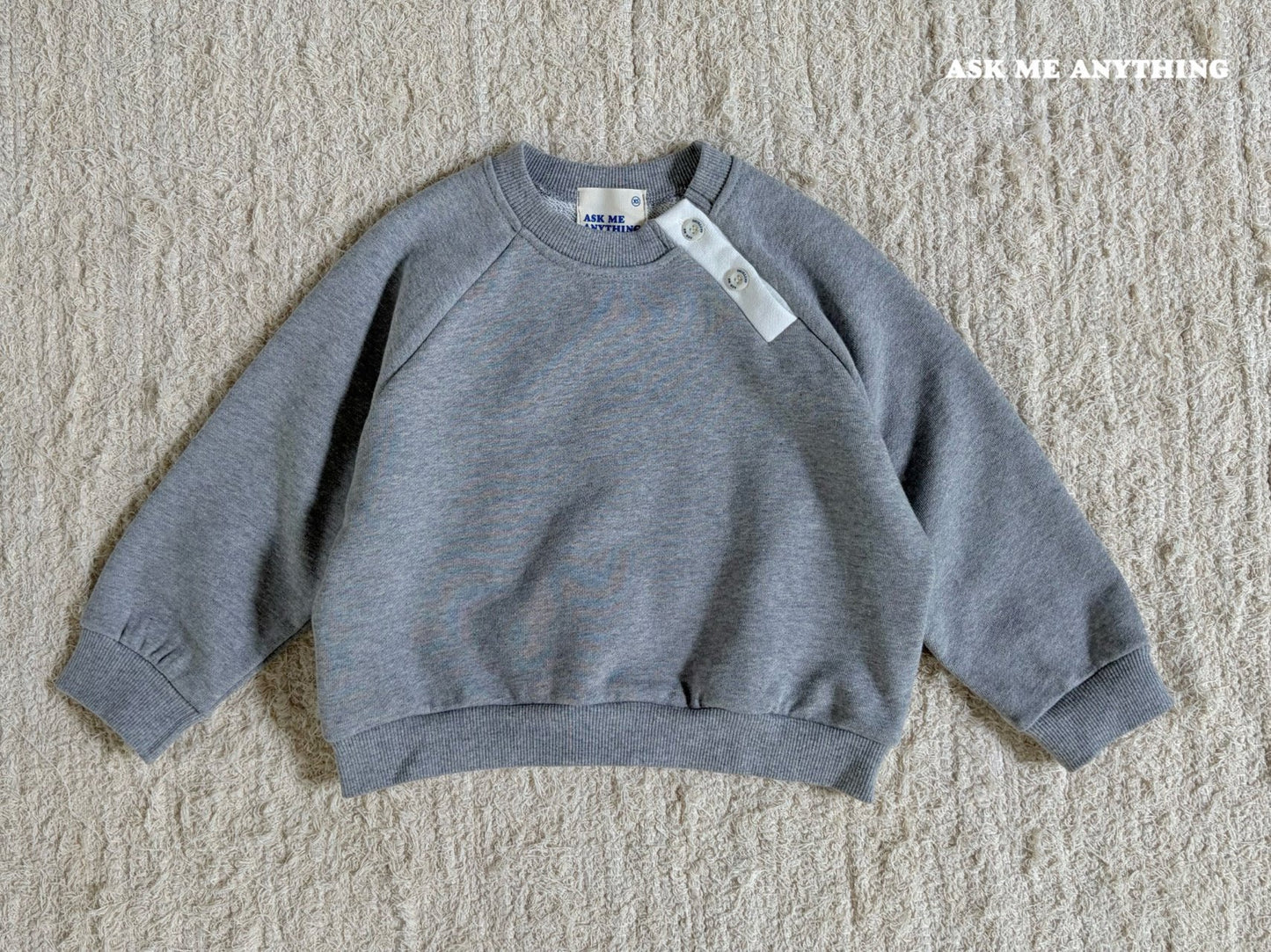 《予約》Button-Down Sweatshirt / ASK ME ANYTHING