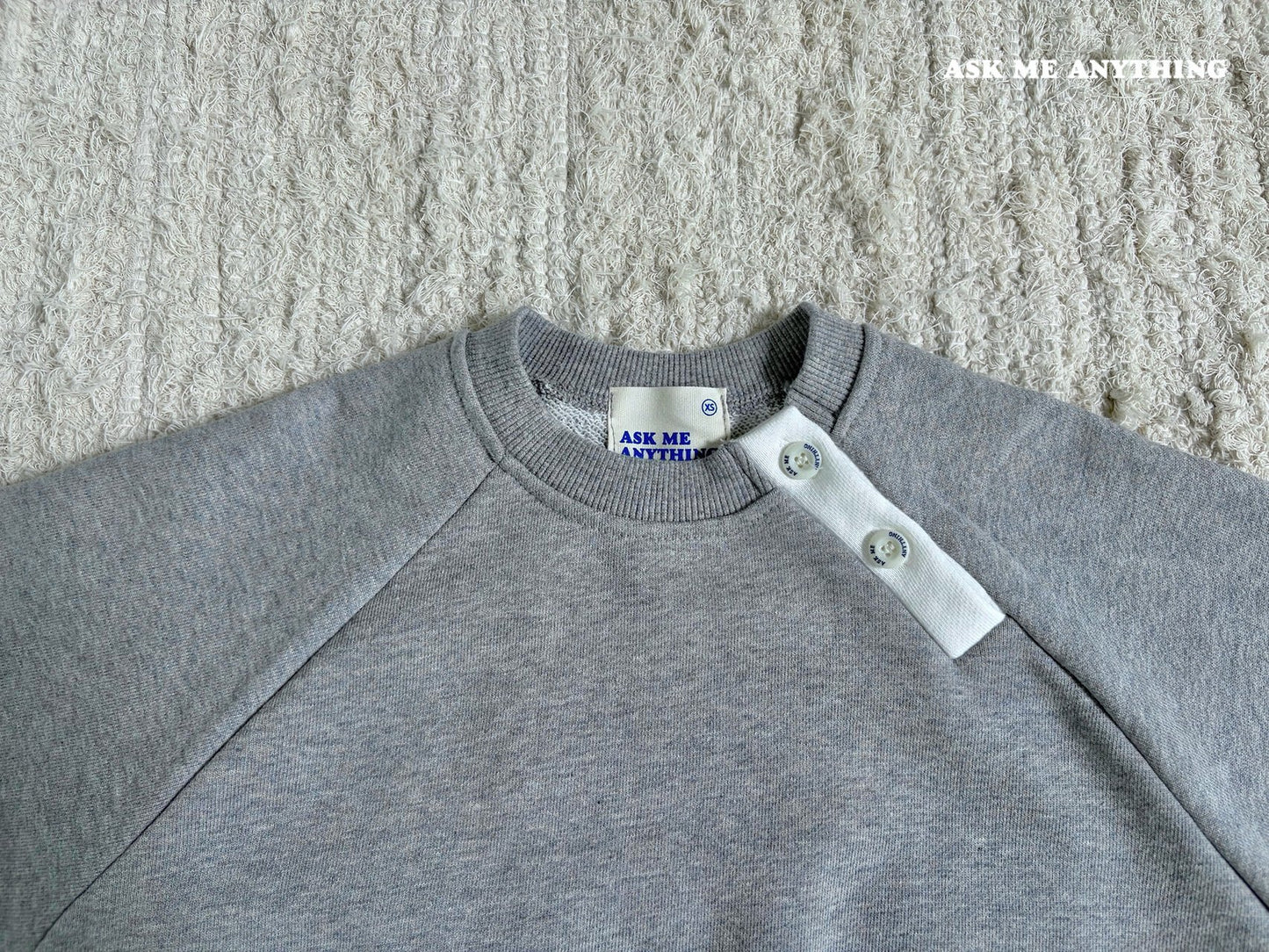 《予約》Button-Down Sweatshirt / ASK ME ANYTHING