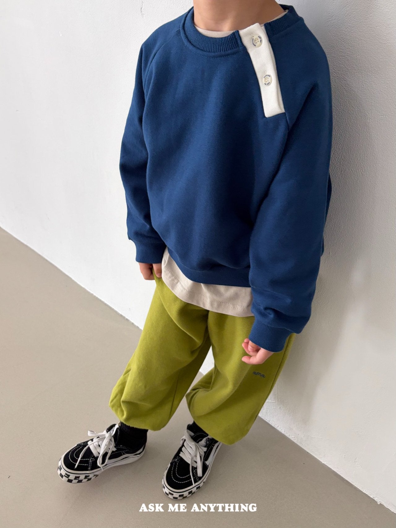 《予約》Button-Down Sweatshirt / ASK ME ANYTHING