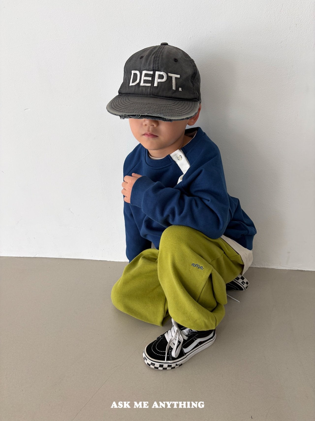 《予約》Button-Down Sweatshirt / ASK ME ANYTHING