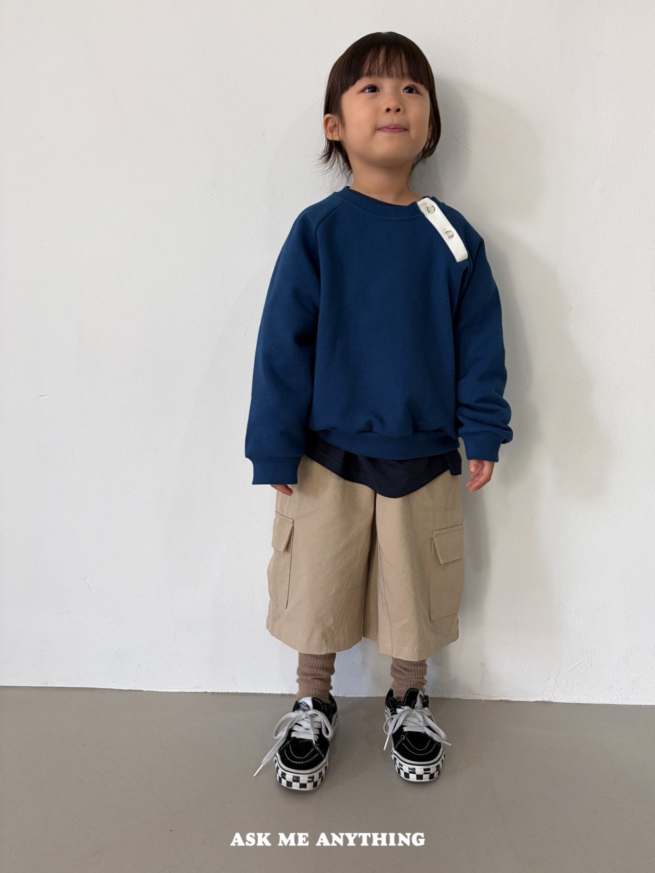 《予約》Button-Down Sweatshirt / ASK ME ANYTHING