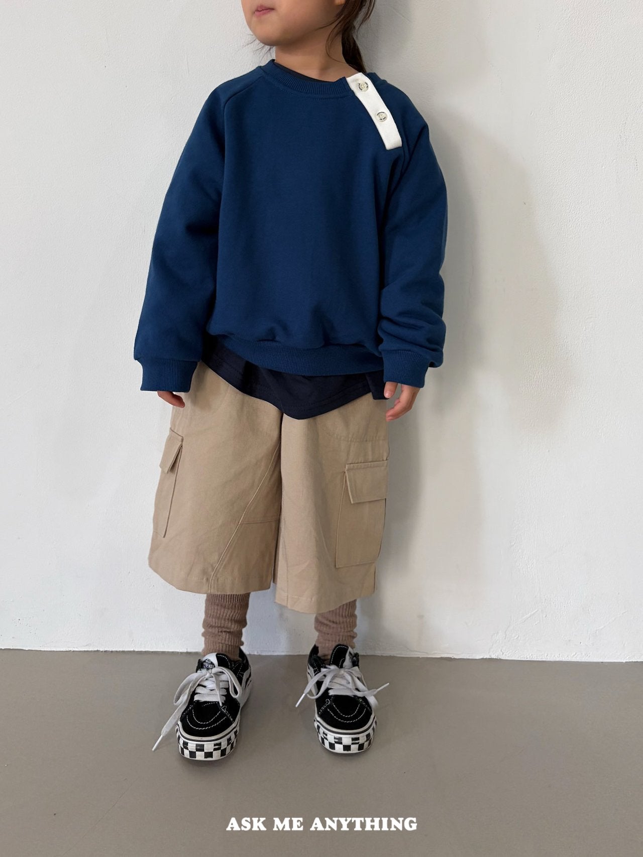 《予約》Button-Down Sweatshirt / ASK ME ANYTHING