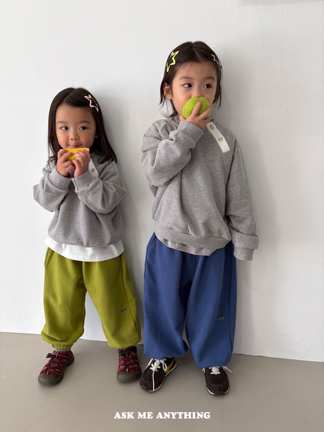 《予約》Button-Down Sweatshirt / ASK ME ANYTHING