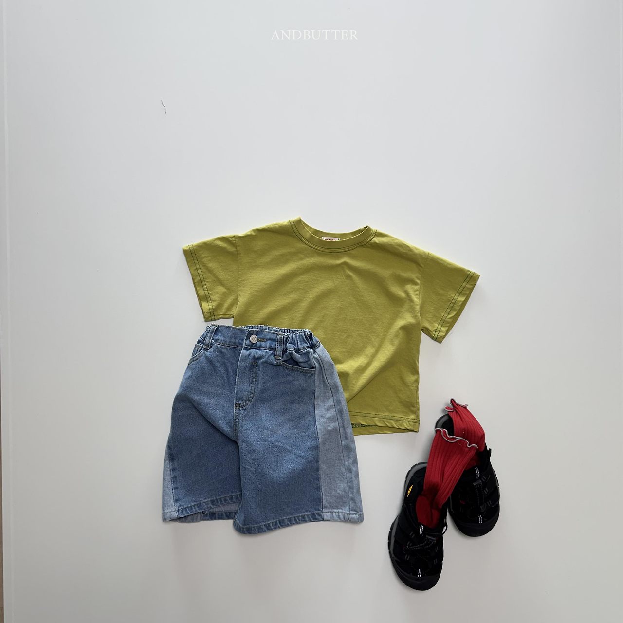 《予約》Stitch Point T-Shirt / andbutter
