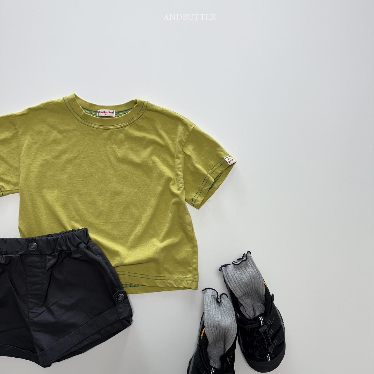 《予約》Stitch Point T-Shirt / andbutter