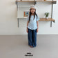 《予約》Pleated Frill Tee / OWA PROJECT