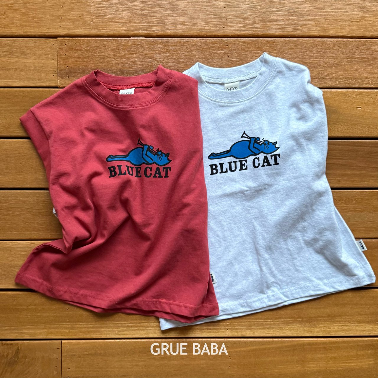 《予約》Blue Cat Tee / GRUE BABA