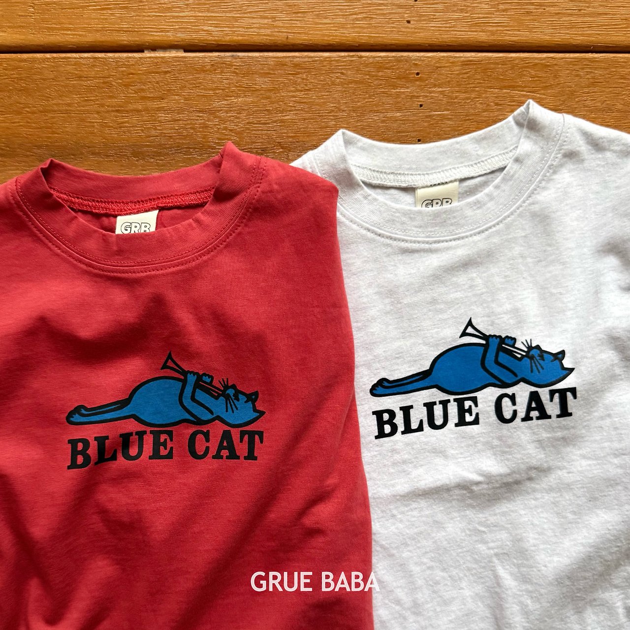 《予約》Blue Cat Tee / GRUE BABA