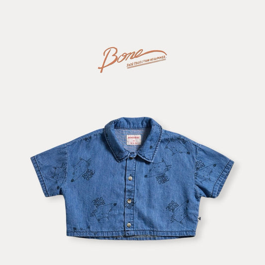 《予約》Wolf Denim Shirt / Boneoune