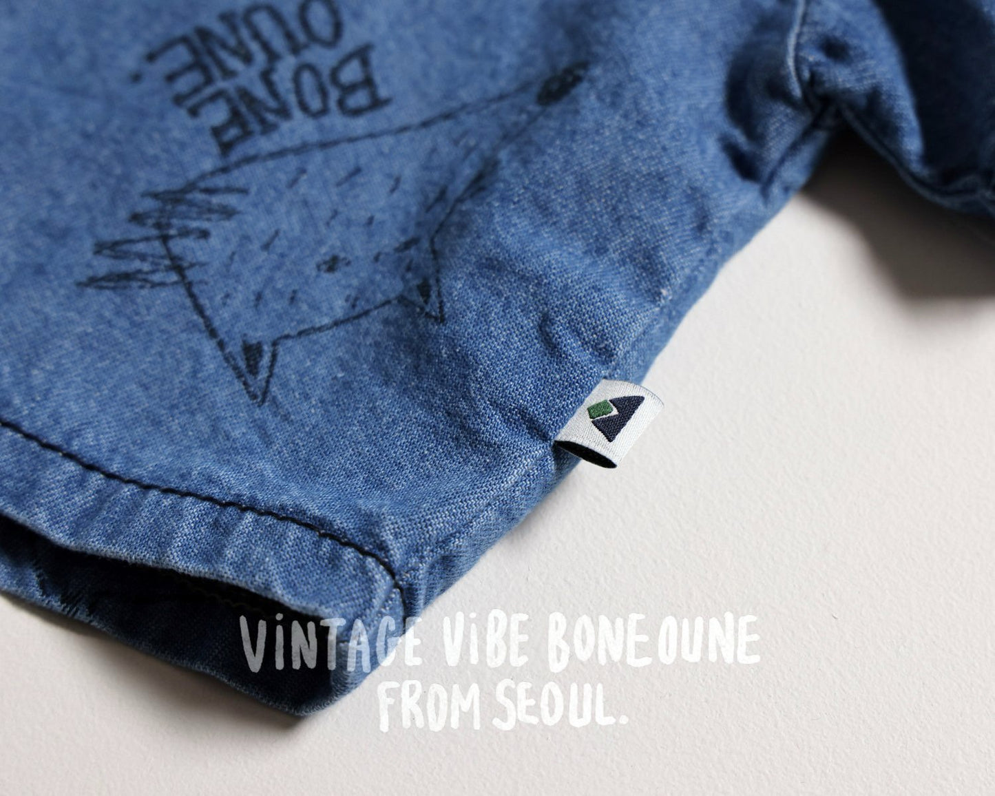 《予約》Wolf Denim Shirt / Boneoune
