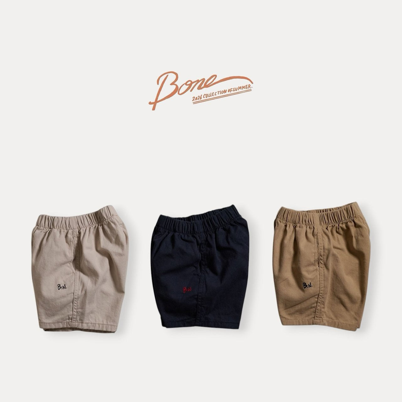《予約》Tommy Cotton Shorts / Boneoune