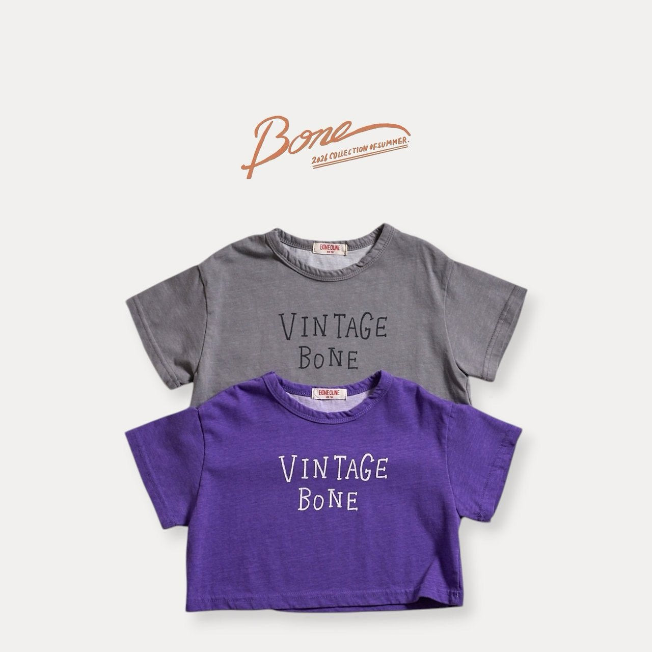 《予約》Vintage Crop Tee / Boneoune